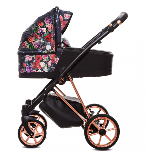 Babyactive Musse - wózek wielofunkcyjny, zestaw 2w1 z opcją 3w1 i 4w1 | Dark Rose - Rose Gold